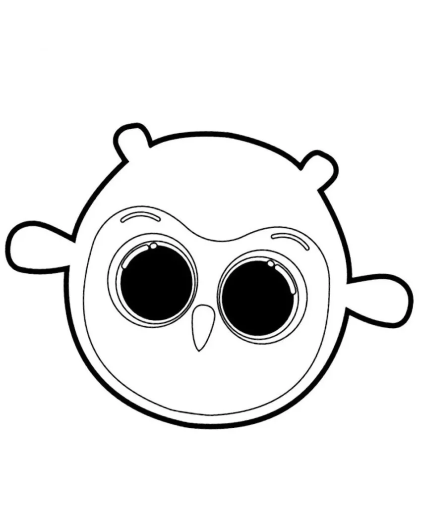Desenhos dos Bolofofos para colorir Pipi a Corujinha Pipi, a Corujinha dos Bolofofos, em desenho para colorir. Arte para atividades de pintura e artes manuais.