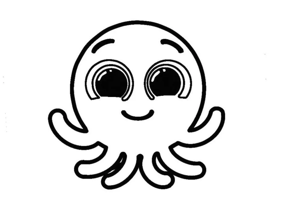 Desenhos dos Bolofofos para colorir Pow o Polvinho Bolofofos: Desenho do Pow, o Polvinho, pronto para colorir.
