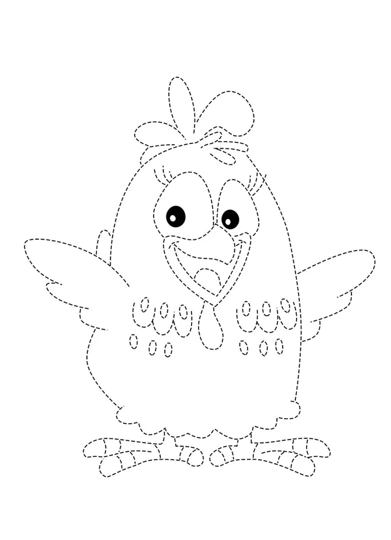 Desenho 'ligue os pontos' da Galinha Pintadinha para colorir