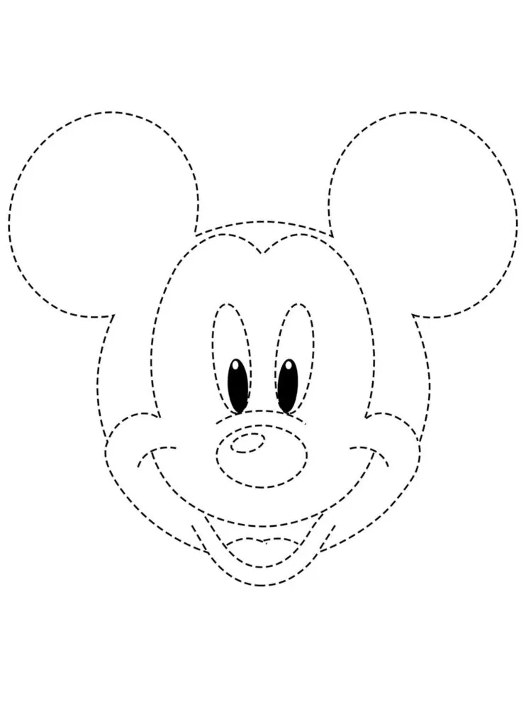 Desenhos para cobrir e colorir. Mickey