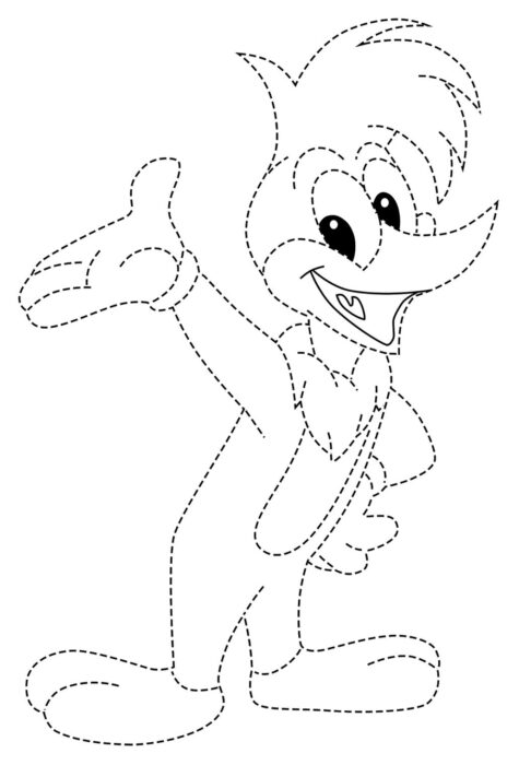 Pica-Pau para ligar os pontos e colorir