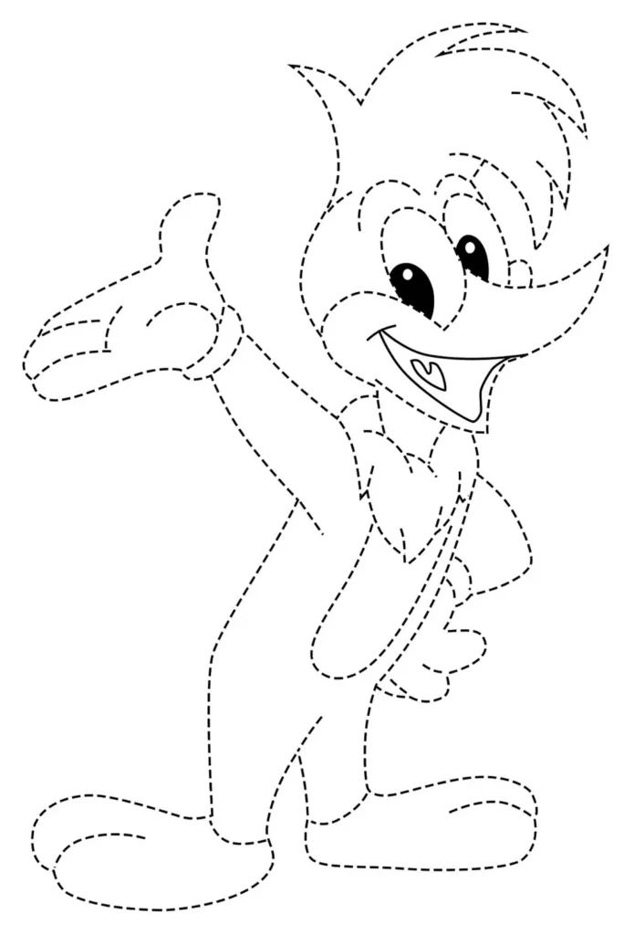 Pica-Pau para ligar os pontos e colorir