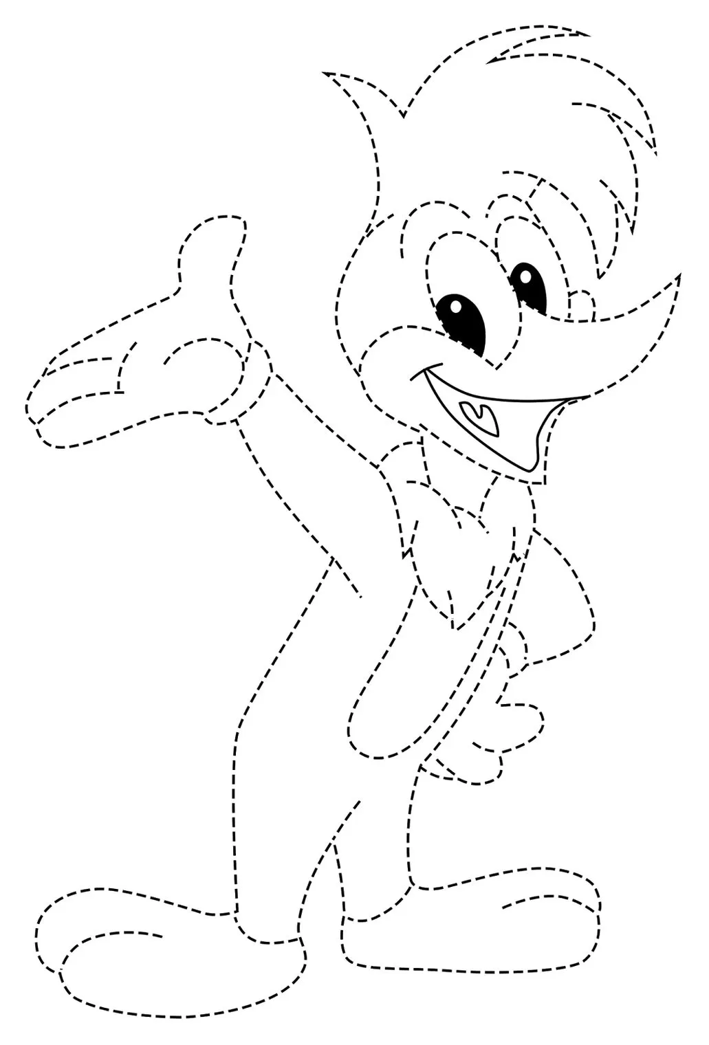 Pica-Pau para ligar os pontos e colorir