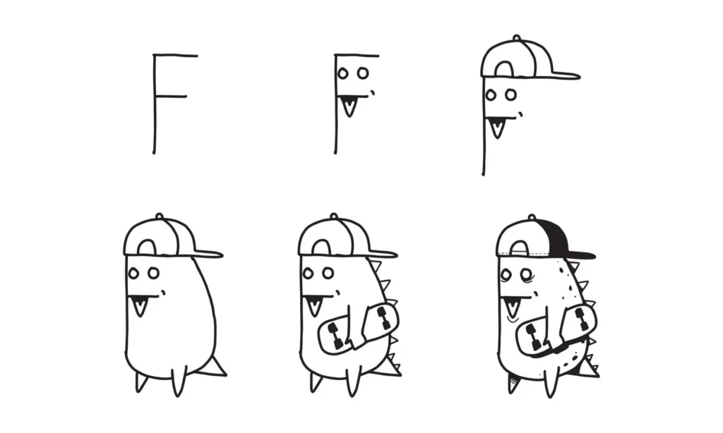 Dino fofo: Aprenda a desenhar um dinossauro simpático passo a passo.