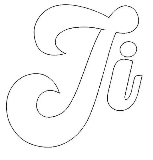 Letras cursivas 'I' maiúsculo e 'i' minúsculo ornamentais para caligrafia.