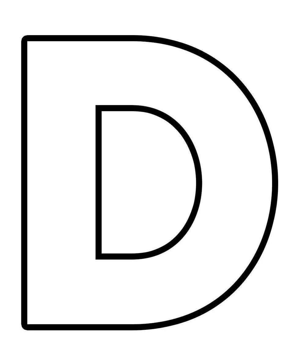 Moldes de letras para imprimir Letra D
