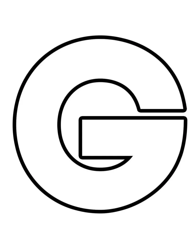 Molde da letra G para atividades criativas