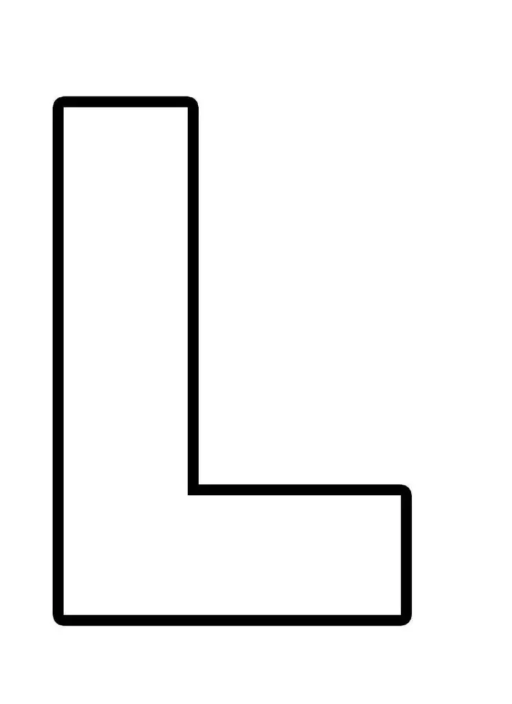 Molde da Letra L para Imprimir: Design Simples para Recorte
