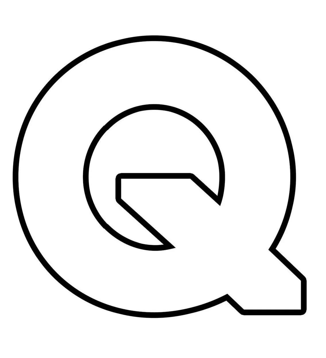 Moldes de letras para imprimir Letra Q