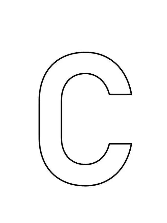 Alfabeto Maiúsculo para imprimir C