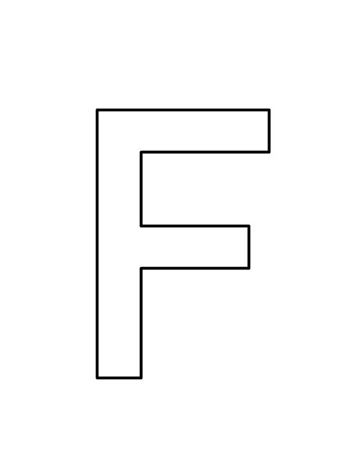 Letra F maiúscula para impressão