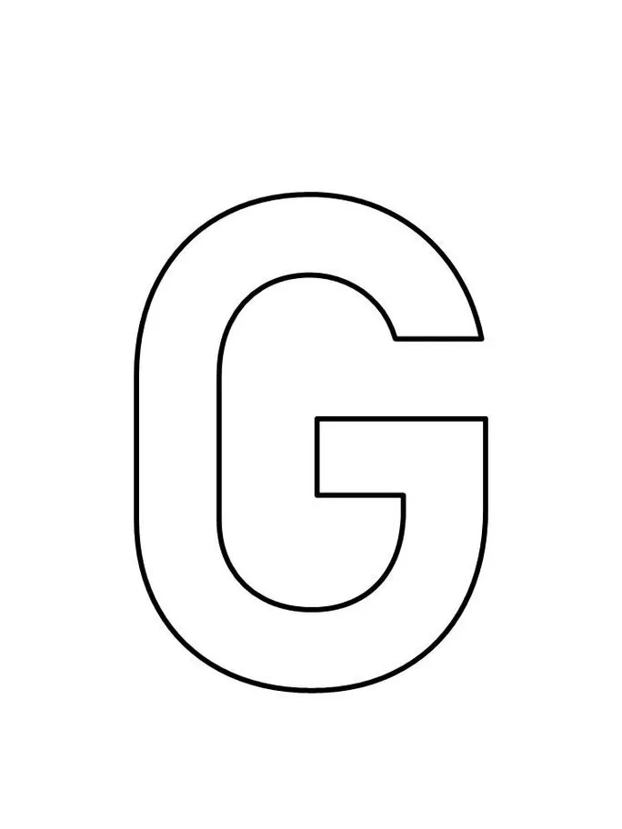 Alfabeto Maiúsculo para imprimir G