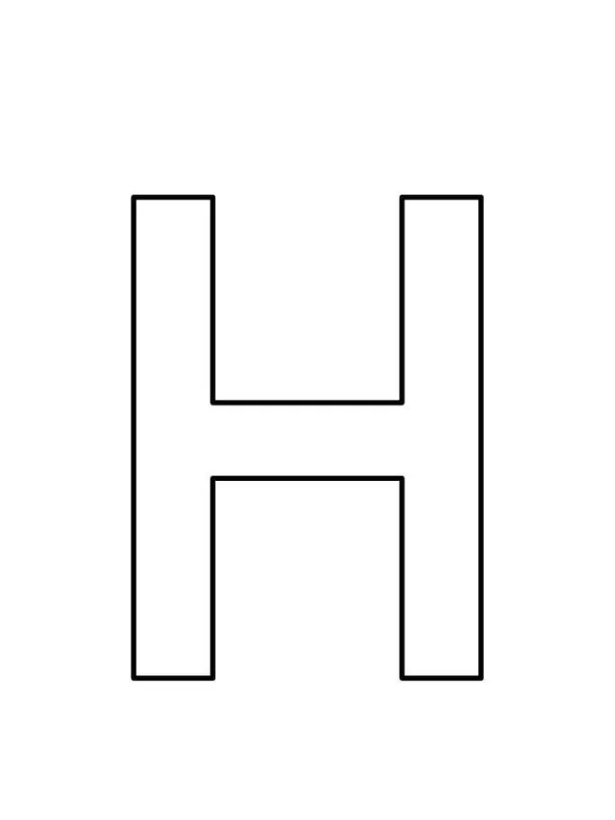 Alfabeto Maiúsculo para imprimir H