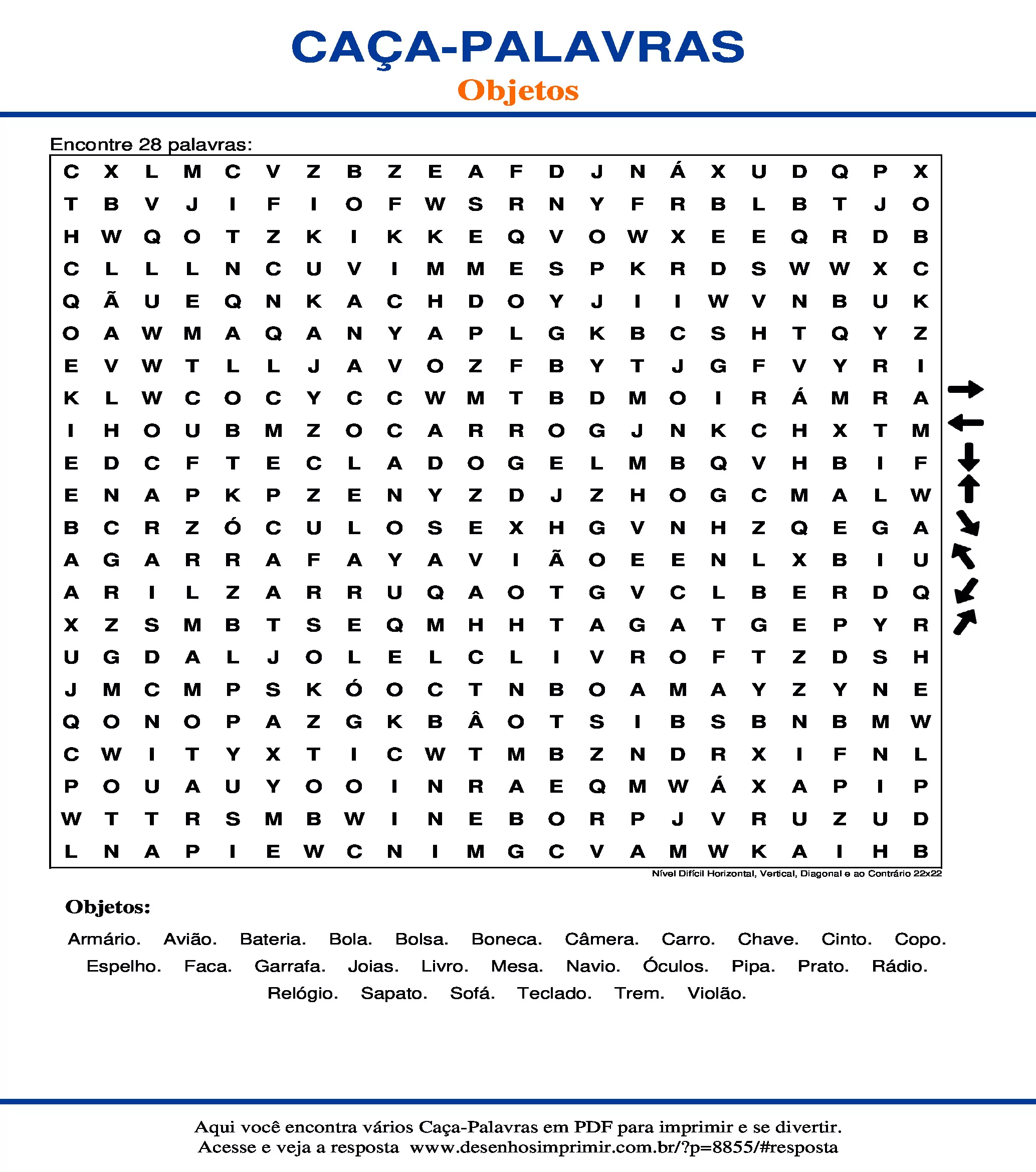 Caça Palavras Nível Difícil Para Imprimir, Mensagens e Atividades