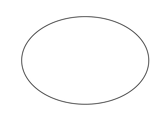 Forma geométrica oval para impressão