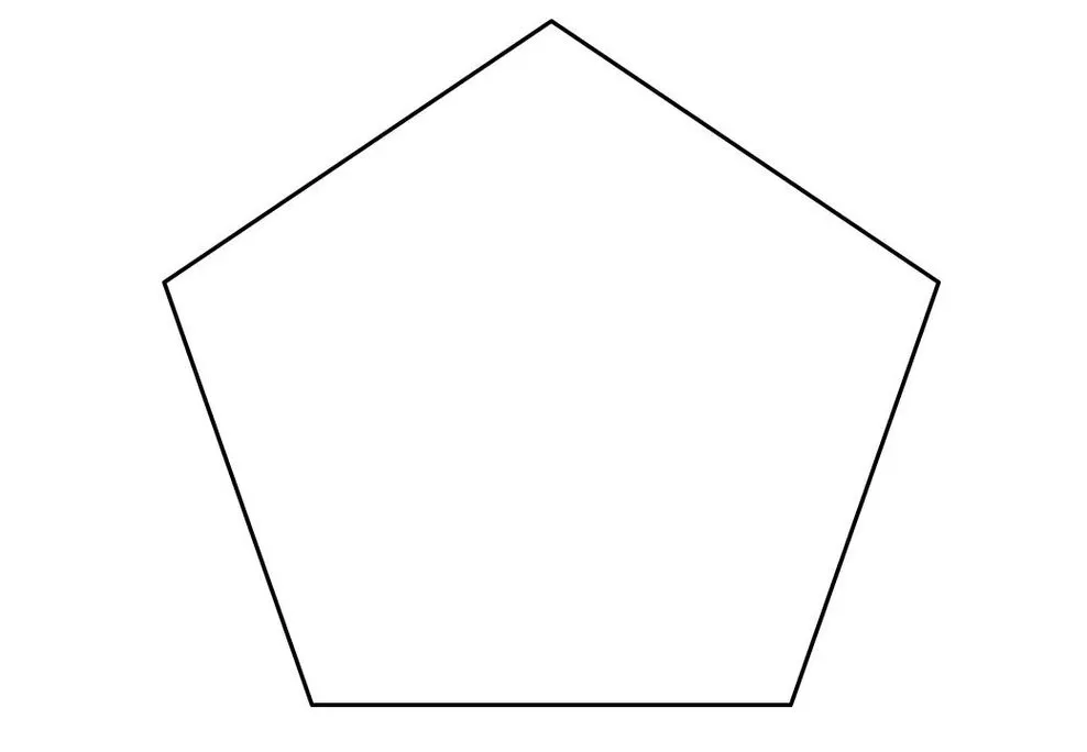 Pentágono: Forma geométrica de cinco lados para imprimir.