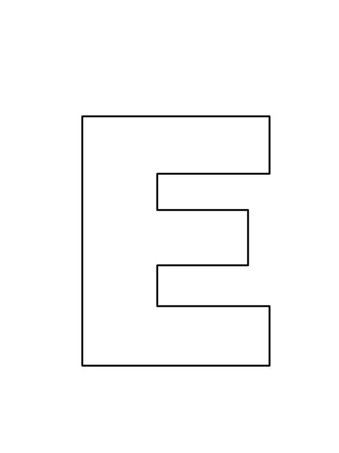 Letras de Forma para imprimir E