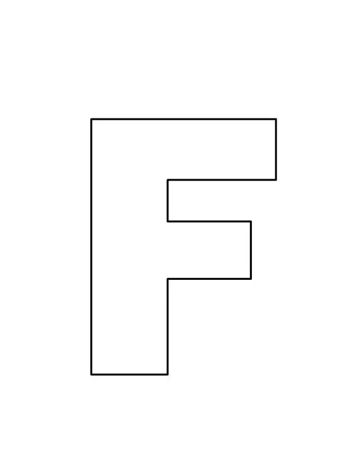 Letra F maiúscula para impressão