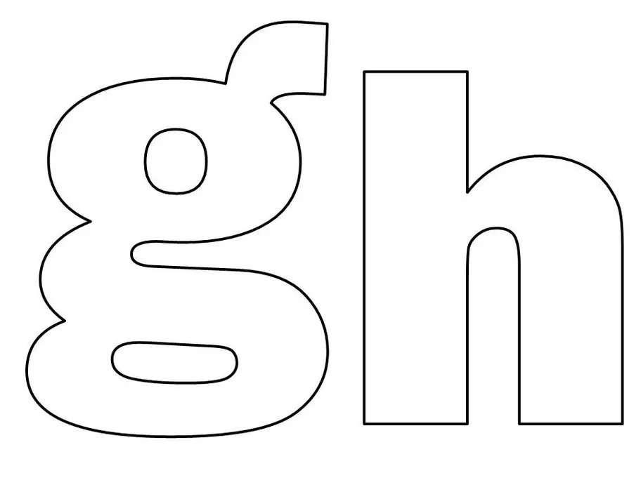 Letras de Forma para imprimir G e H