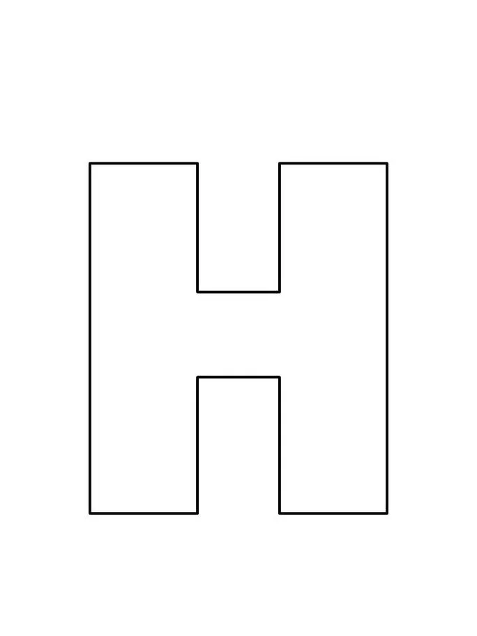 Letras de Forma para imprimir H