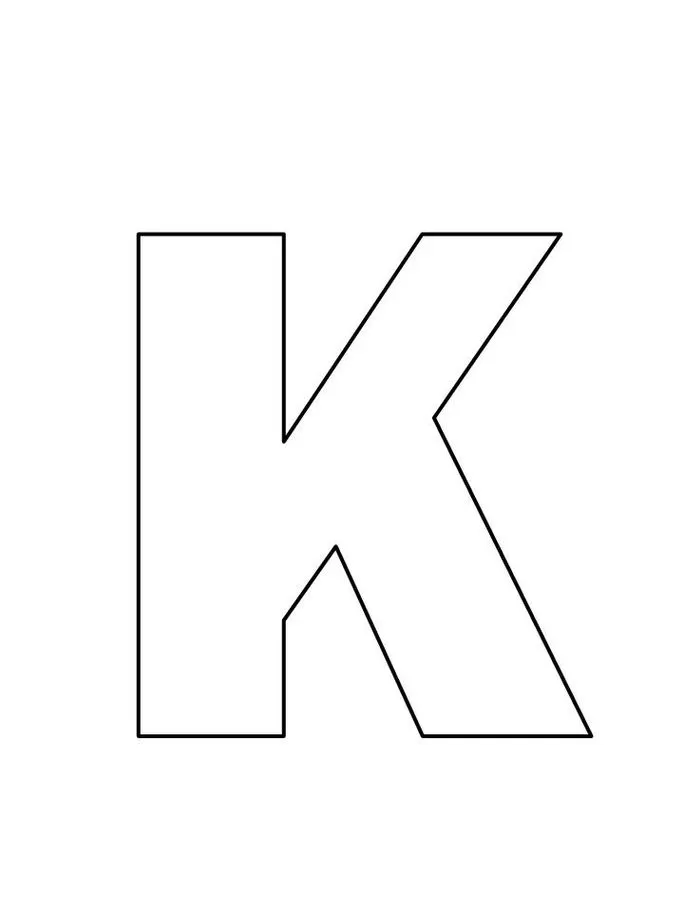 Letras de Forma para imprimir K