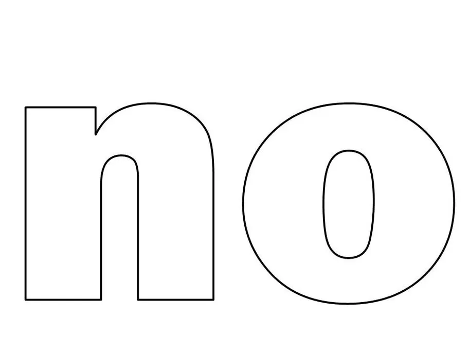 Letras de Forma para imprimir N e O