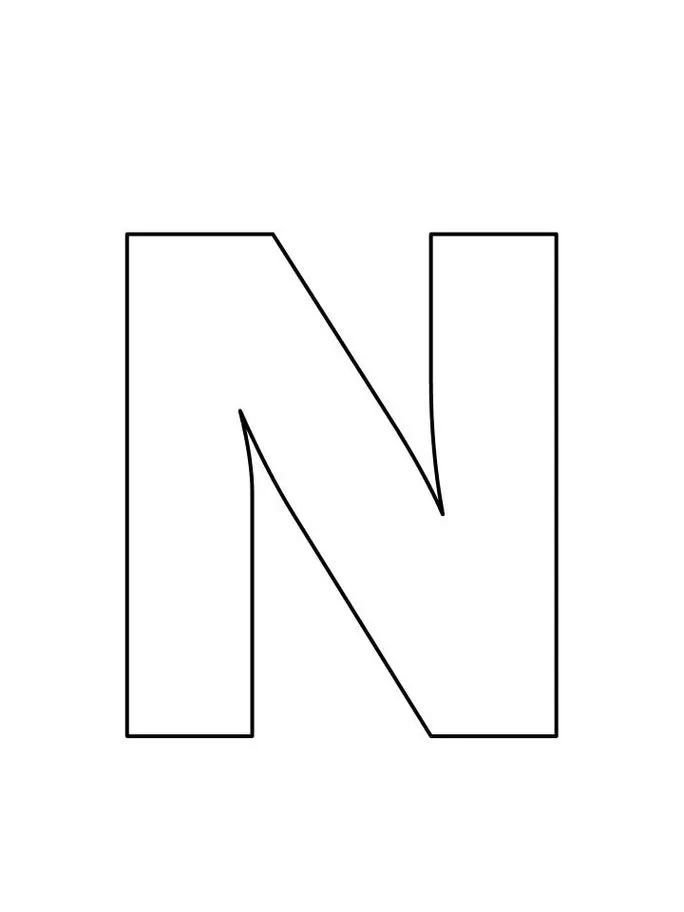 Letras de Forma para imprimir N