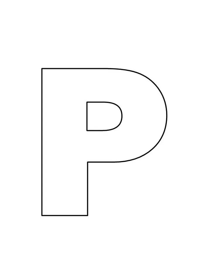 Letras de Forma para imprimir P
