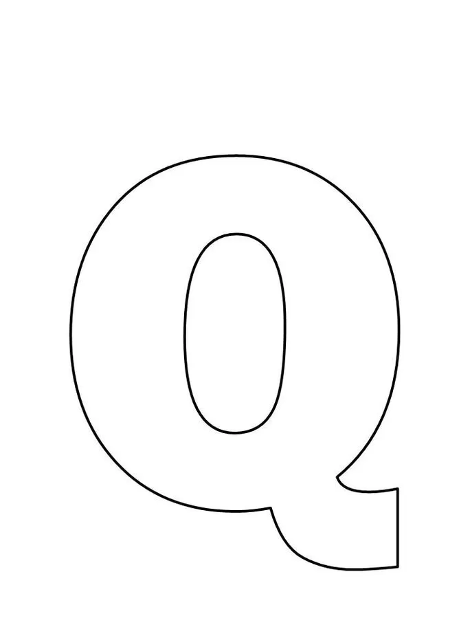 Letras de Forma para imprimir Q