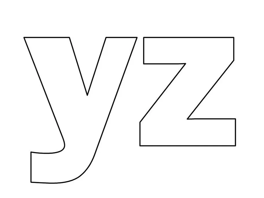 Letras de Forma para imprimir Y e Z