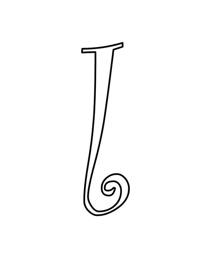 Letra 'l' minúscula artística para impressão