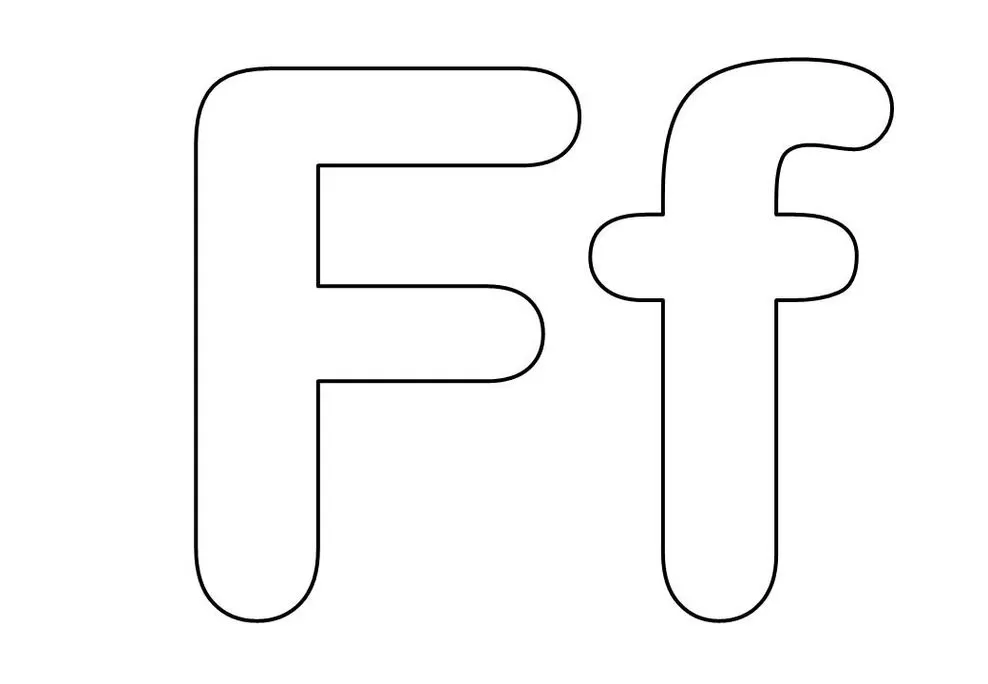 Letras F maiúscula e minúscula com design arredondado.