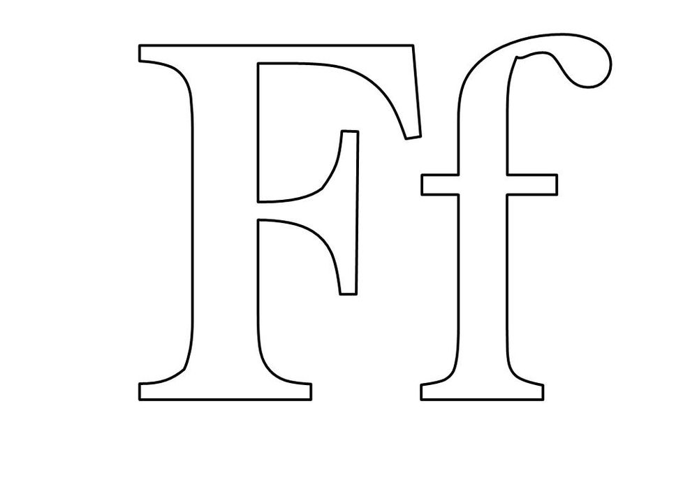 Molde de Letras em PDF. F