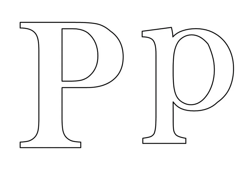 Molde de Letras em PDF P