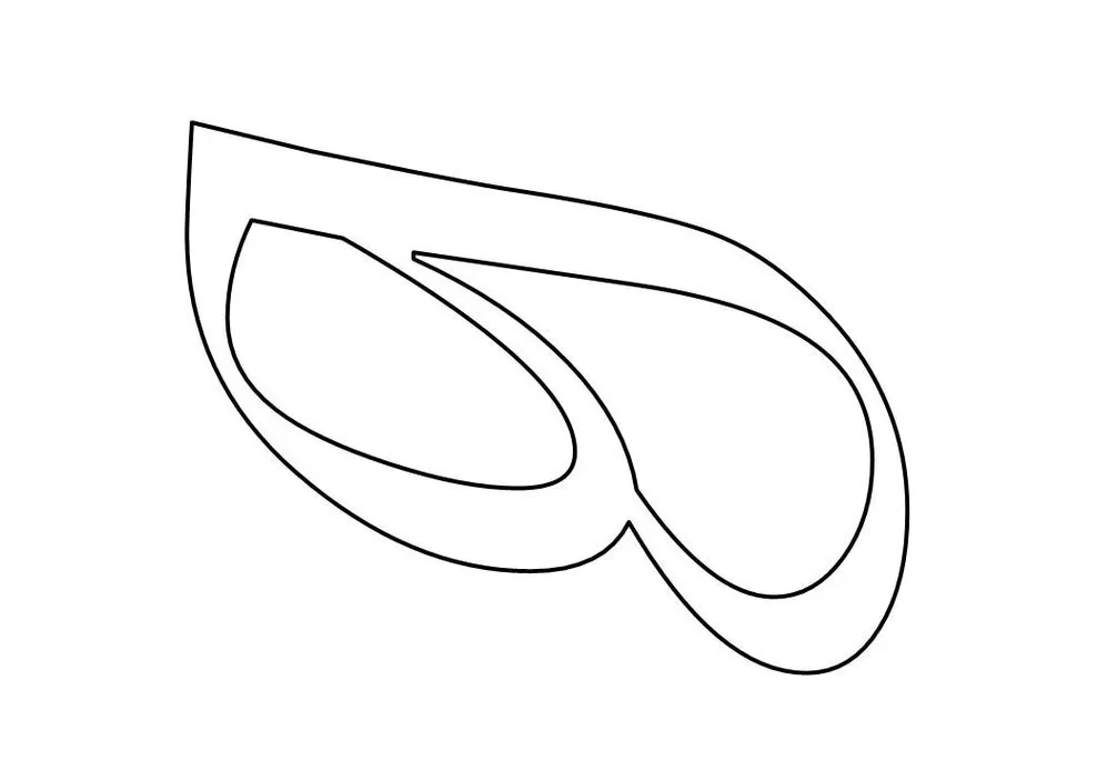 Molde da letra G minúscula para impressão: design elegante e abstrato.