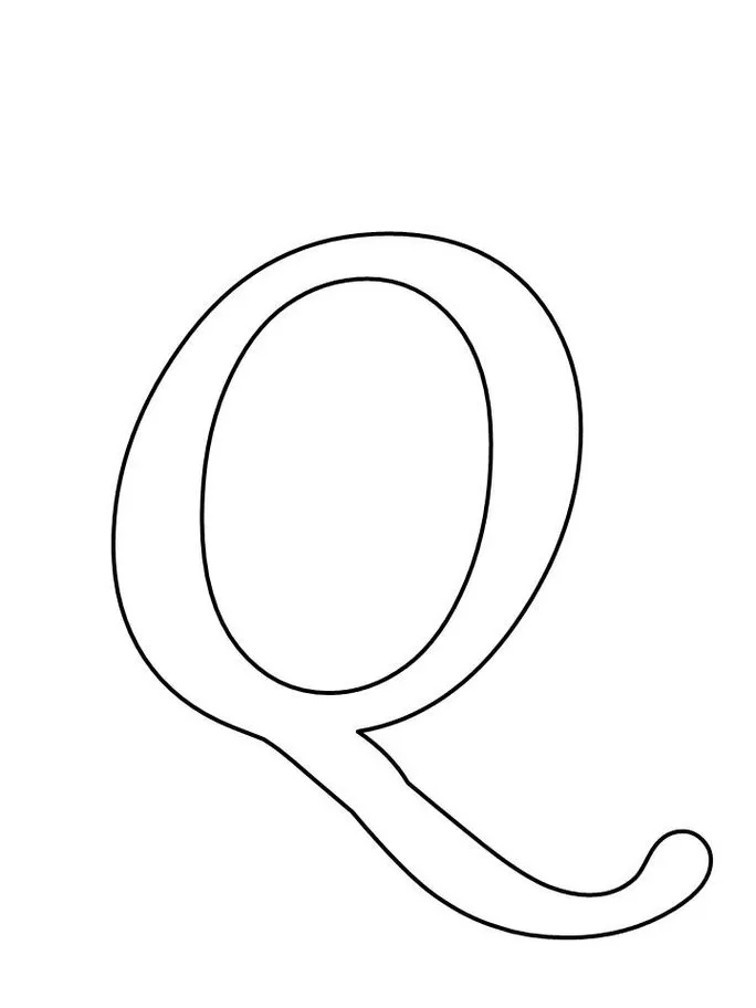 Letra Q Cursiva para Imprimir: Molde Elegante
