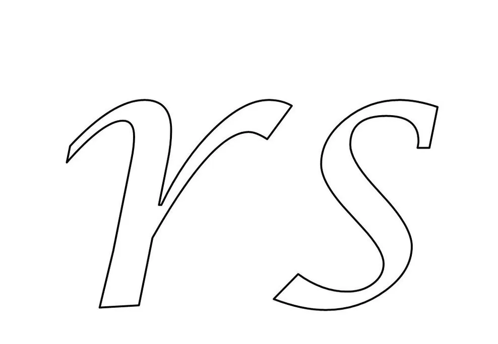 Letras R e S com design artístico para impressão.