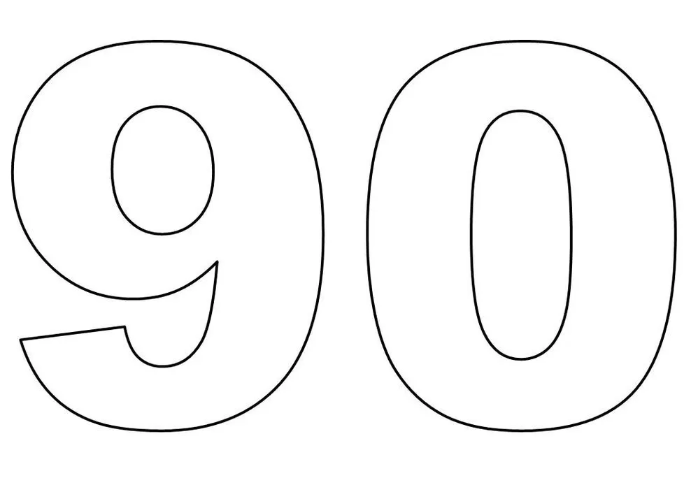 Molde de Números para imprimir 9 e 0 Molde dos números 9 e 0 para atividades de recorte e colorir