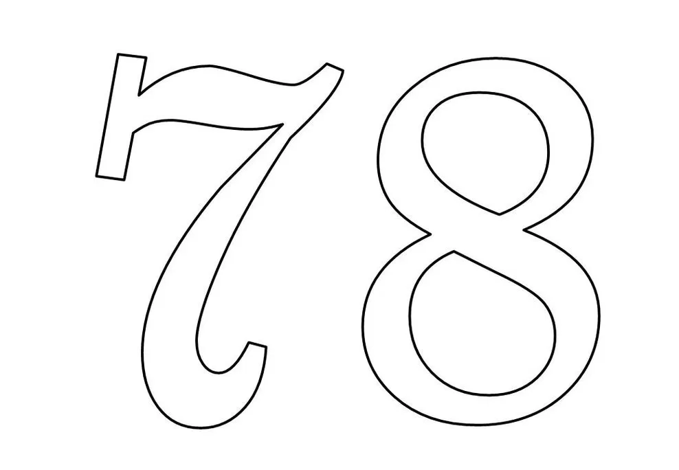 Números Desenhados para imprimir 7 e 8
