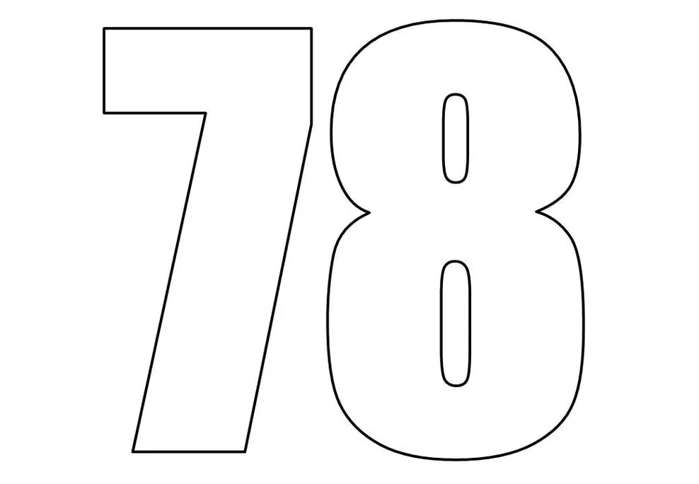 Números Grandes para imprimir 7 e 8 Algarismos 7 e 8 grandes para impressão