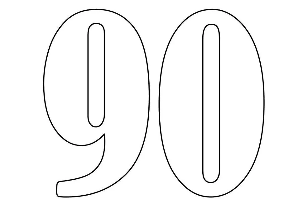 Números para imprimir 9 e 0 Algarismos 9 e 0 para colorir ou recortar.
