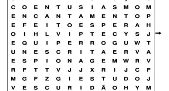 Caça Palavras da Letra E para imprimir