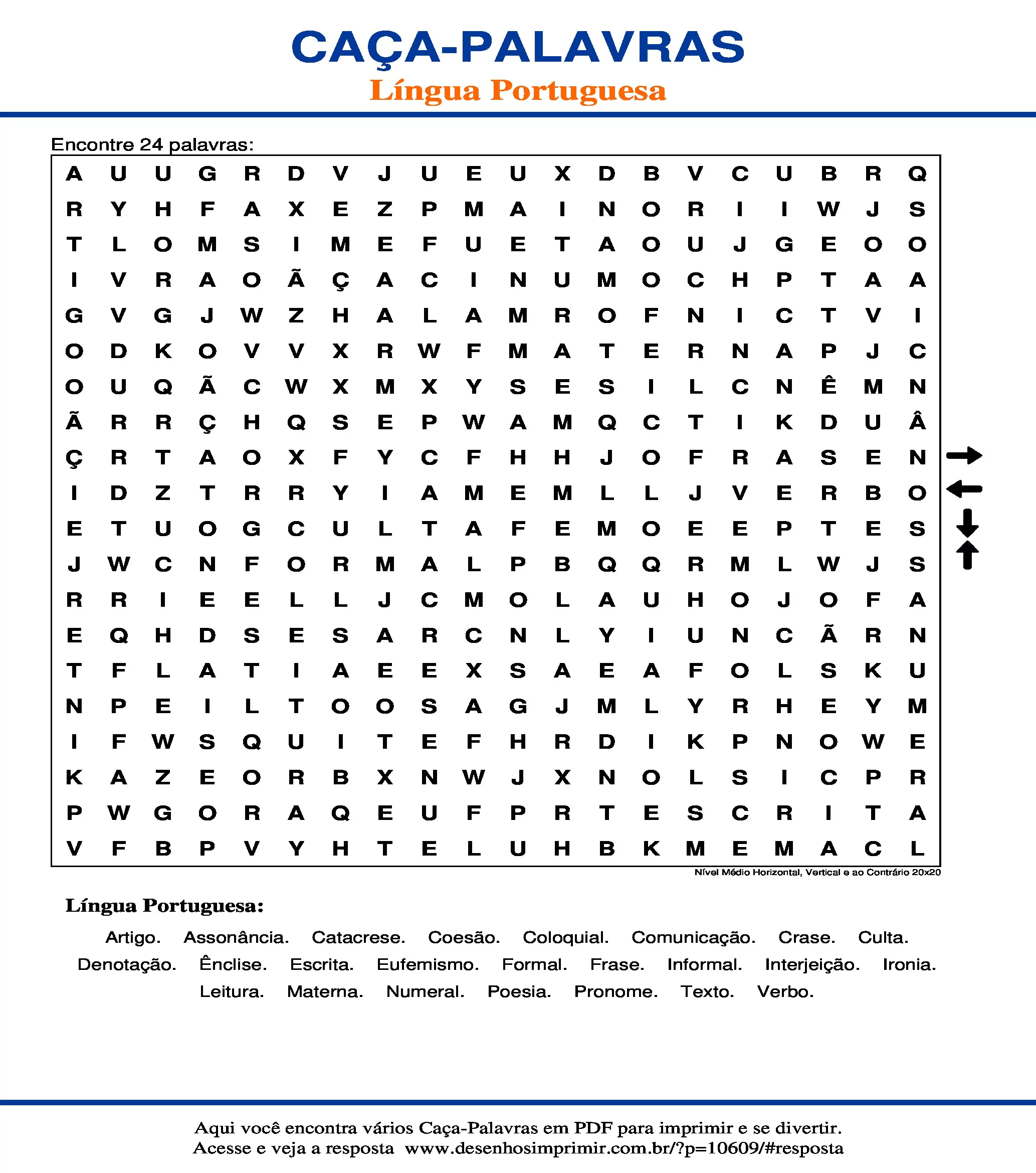 Caça Palavras Para Impressão Grátis. Atividade Ideal Para Aprendizado de  Novas Palavras da Lingua Portuguesa.