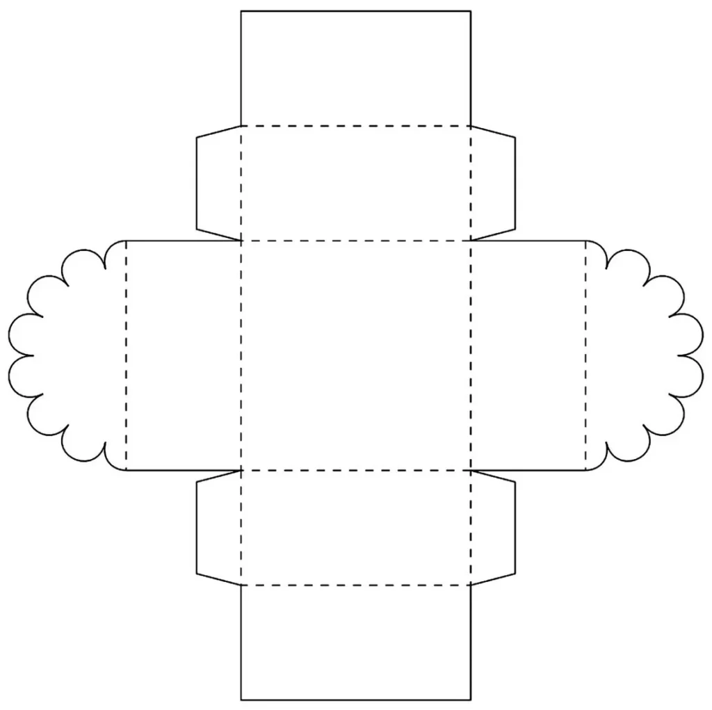 Molde de caixinha decorativa para recortar e montar.