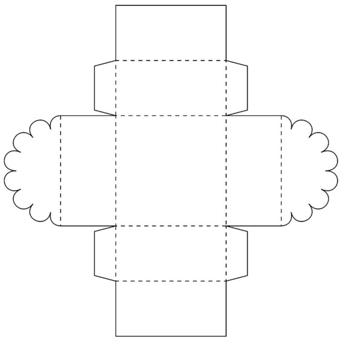 Molde de caixinha decorativa para recortar e montar.