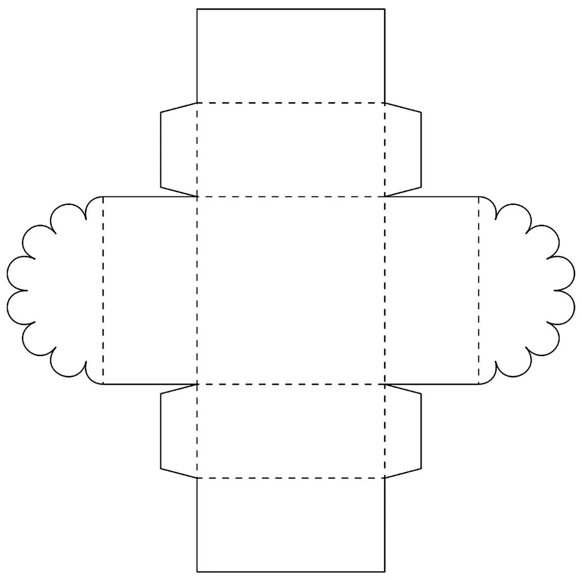 Molde de caixinha decorativa para recortar e montar.