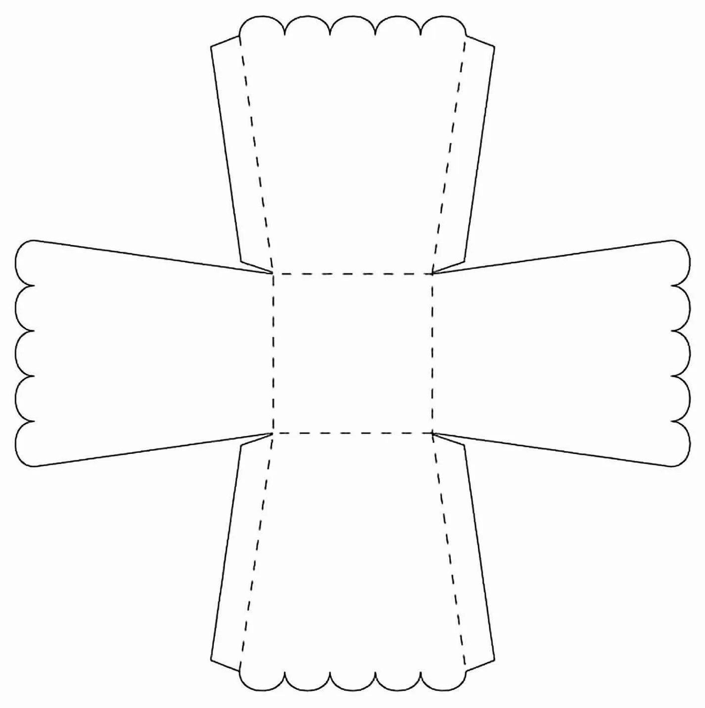 Molde de caixinha de pipoca para imprimir e montar.