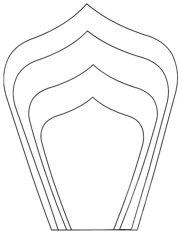 Moldes de flor gigante com 4 pétalas sobrepostas para impressão.
