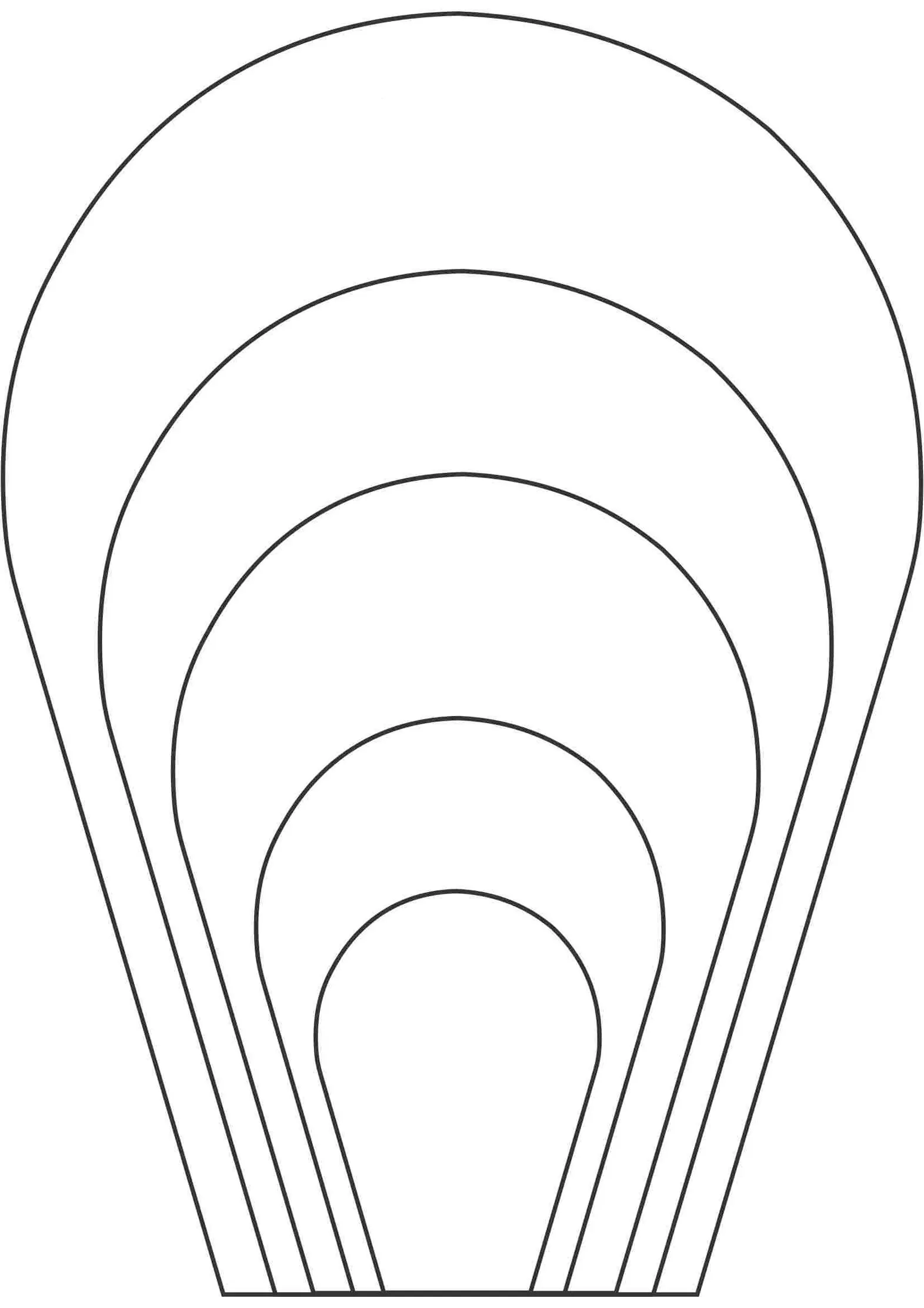 Moldes de Flores Gigantes para imprimir 5 Pétalas Molde de flor gigante com 5 pétalas sobrepostas para impressão.