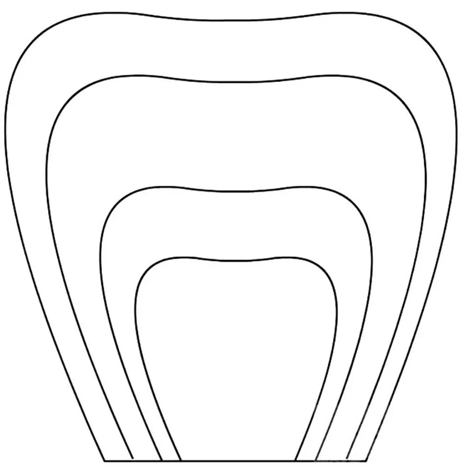 Molde de flor gigante com 4 pétalas para impressão